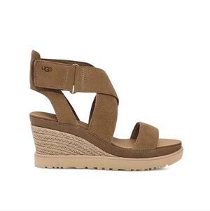 New without tag $150 UGG Women's Brown Suede Wedge Sandal
